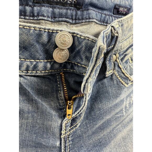 Vigoss Women's Capri‎ Jeans Size 3/4 Distressed Ripped Embroidered Pockets EUC - Picture 12 of 16